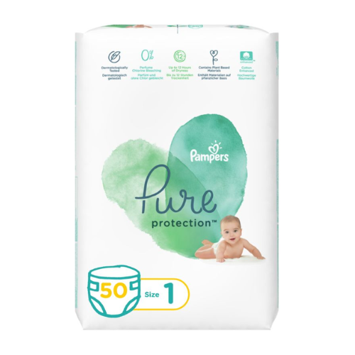 حفاضة بامبرز رقم 1   2-5 كجم، 50